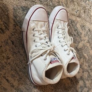 Converse White Canvas High-Tops